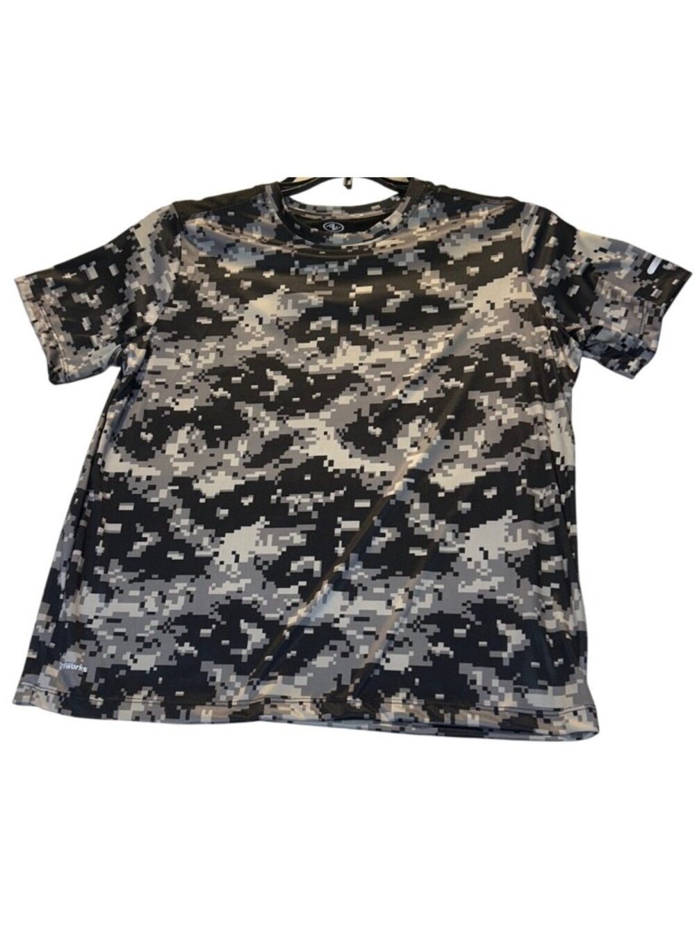 Athletic Works Boys XL HUSKY Black Camo Core Tee 100% Recycled Polyester